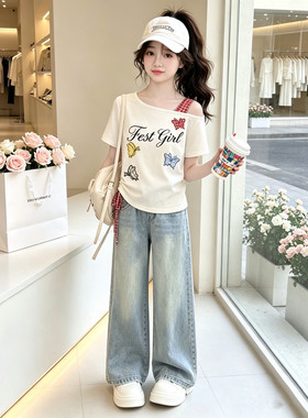女大童夏季短袖超火韩系新款套装