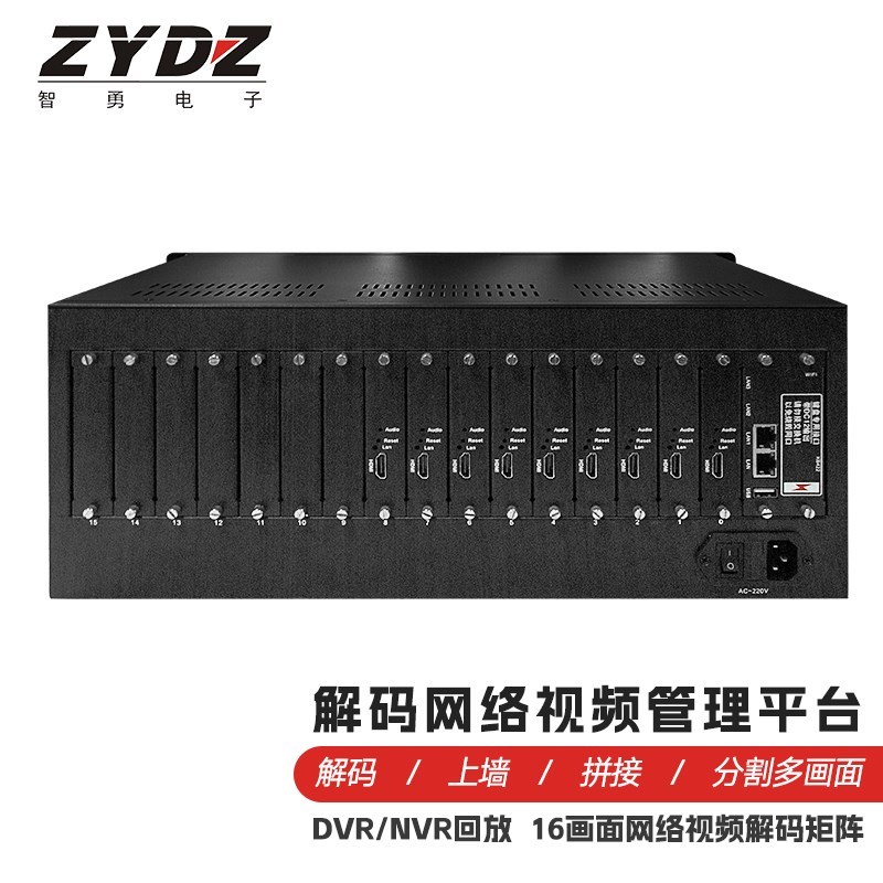 高清网络监控视频解码器HDMI混合