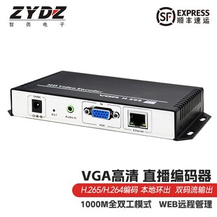 支持解码 全新智勇 VGA视频编码 器 onvif监控录像采集直播推 矩阵