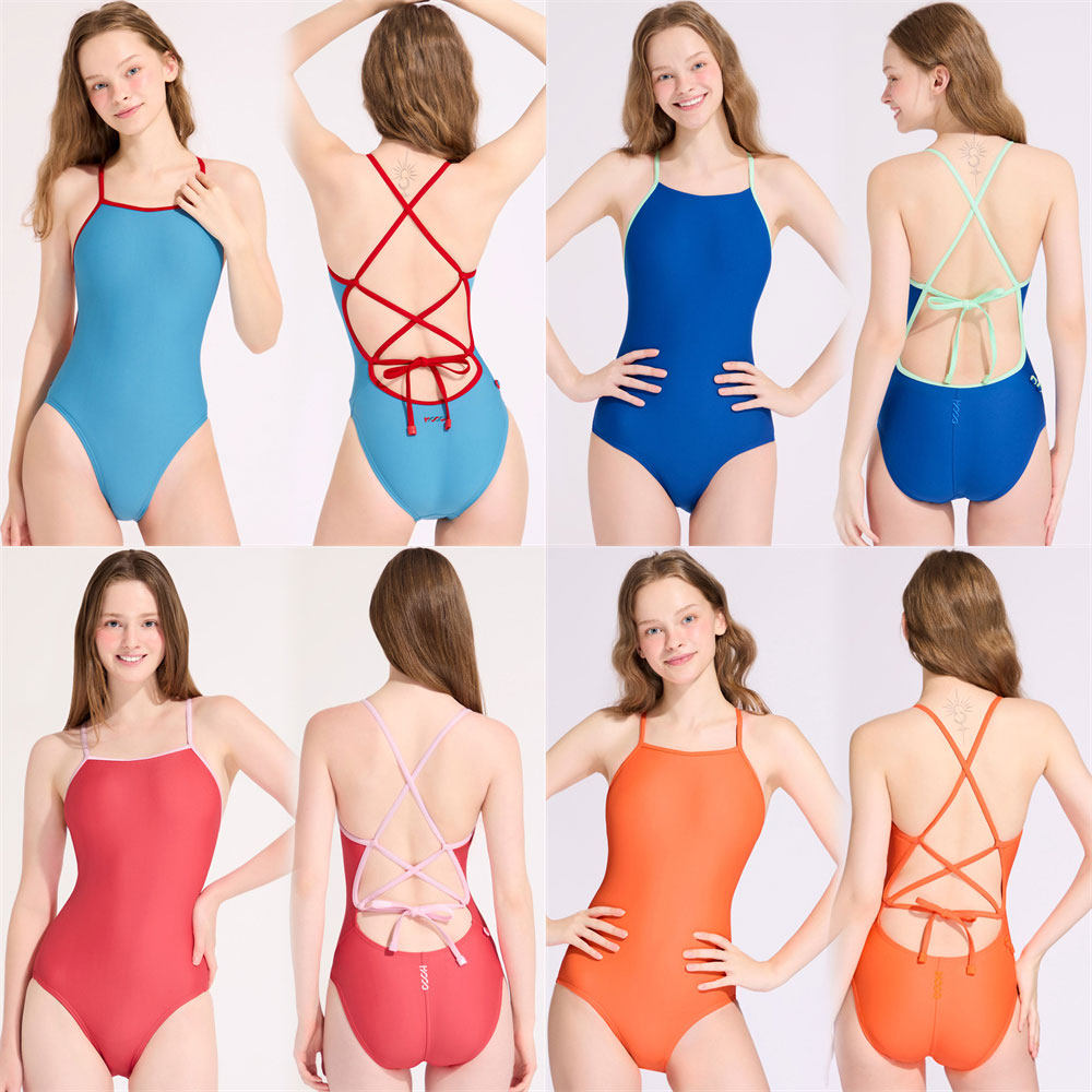 HOOG蝴格25款正品时尚个性糖果系列游泳衣专业训练速干比赛泳衣