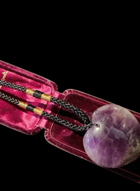 落日熔金 鸢尾紫宝石项链 古董感 镀18K金 葡萄藤水滴锆石戒指