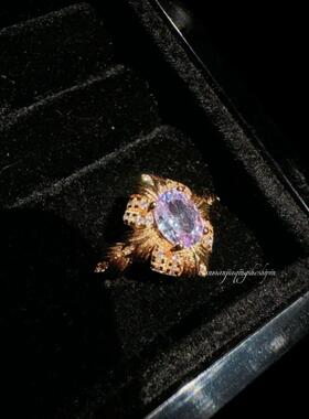金色紫荆缎带繁花戒指