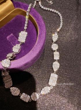 奥地利轻奢方糖宝石项链