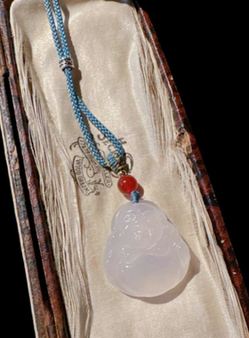 冰透白玉髓四季豆项链 水灵水灵 白月光荔枝冻祥云抽绳项链 组合