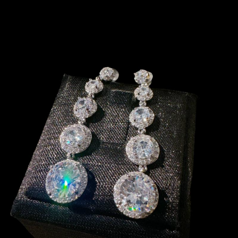 璨若星河 星星宝石耳环 大溪地 深海贝珠蜂巢蕾丝锆石耳环百搭