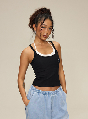 SMILE DDD美式辣妹纯色吊带打底修身显瘦内搭外穿工字背心