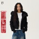 SMILE 卫衣 显瘦连帽舒适保暖女小个子开衫 DDD短款 毛领外套女修身