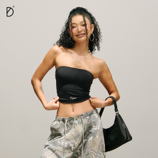 200g自带胸垫美式 抹胸 街舞运动健身轻薄斜方肌背心 DDD SMILE