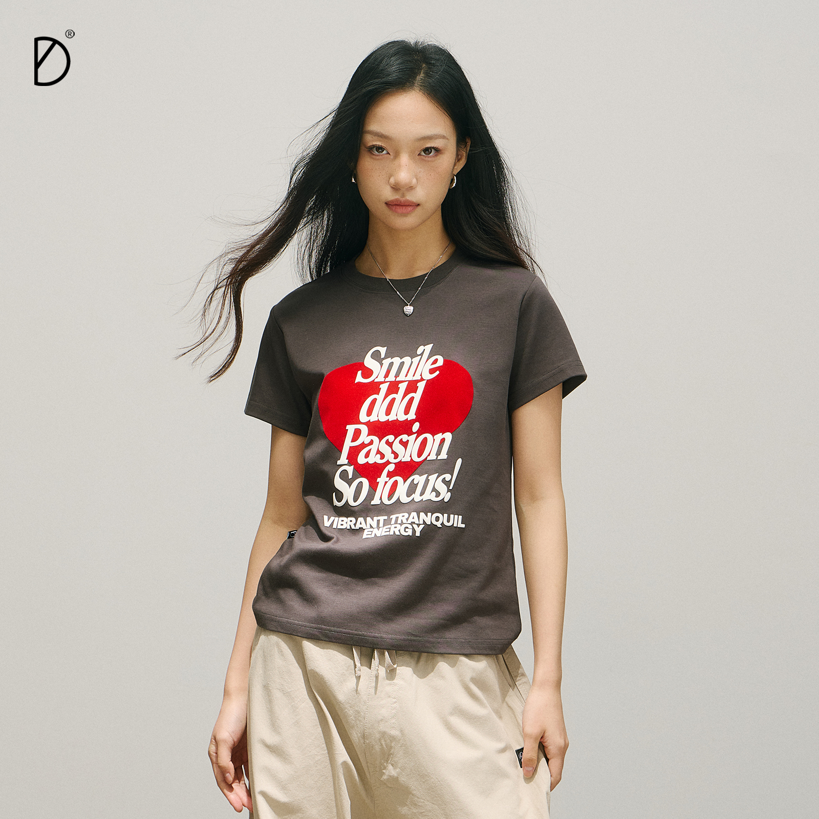 SMILEDDD爱心发泡短袖夏美式圆领植绒正肩修身显瘦辣妹爵士舞T恤