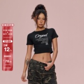 DDD原创夏季 印花短款 薄上衣纯棉美式 SMILE 街舞辣妹爵士跳舞短袖