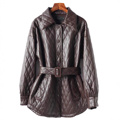 今年流行特惠大表姐同款韩版小香风菱格设计绵羊皮棉服女加厚