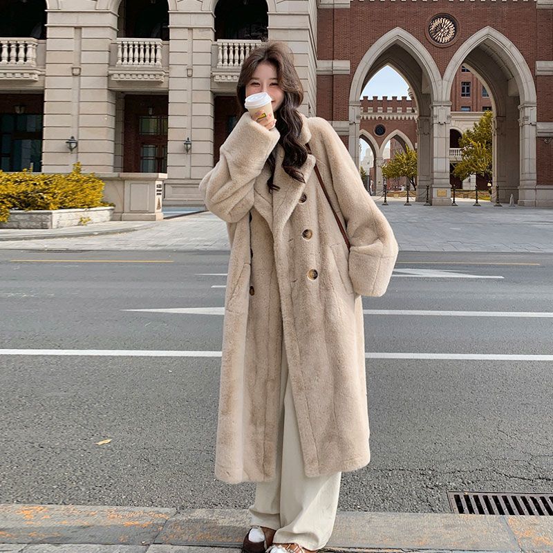 今年流行特惠今年流行爆款皮毛一体大衣女2025冬季新款慵懒