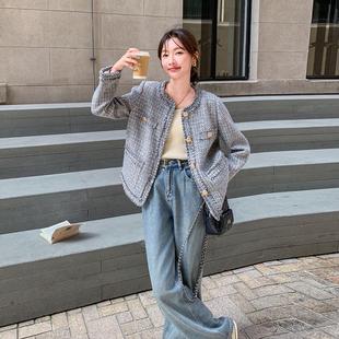 今年流行特惠实拍法式设计感名媛风小香外套女2025春秋季新款