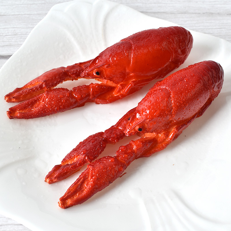 仿真小龙虾模型塑料假香麻辣虾摆件食物橱窗展示装饰拍照道具玩具