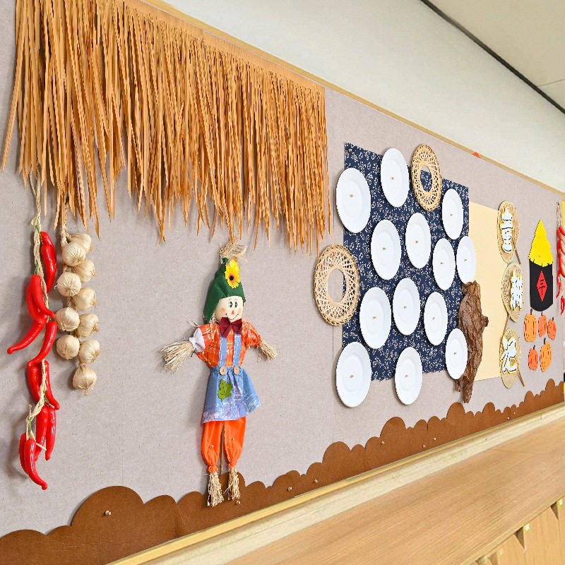 勤俭节约粮食反对浪费光盘行动黑板报装饰墙贴画教室布置小学班级