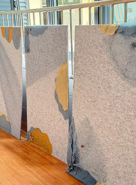 幼儿园环创展板文化墙灰蓝色手揉纸毛毡板主题墙教室布置装饰材料