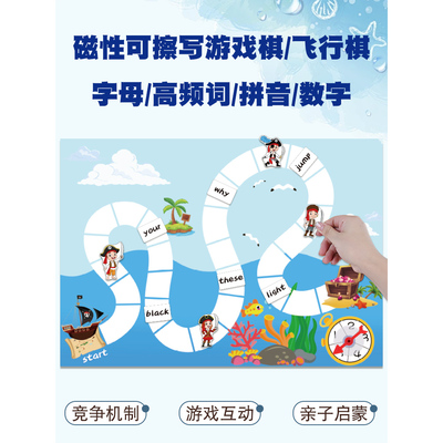 幼儿园小学英文语字幕课堂高频词sightwords互动教玩具视觉词汇