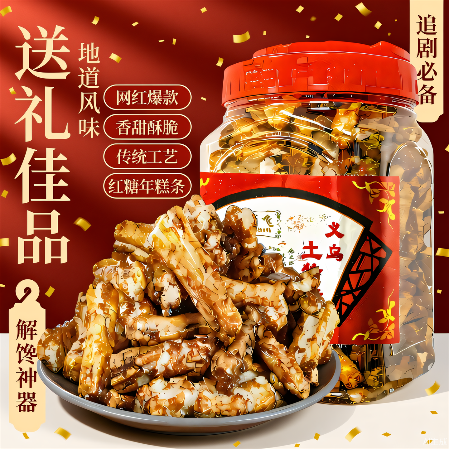 正宗红糖年糕罐装脏脏糕网红休闲零食营养酥脆滋补养生浙江土特产