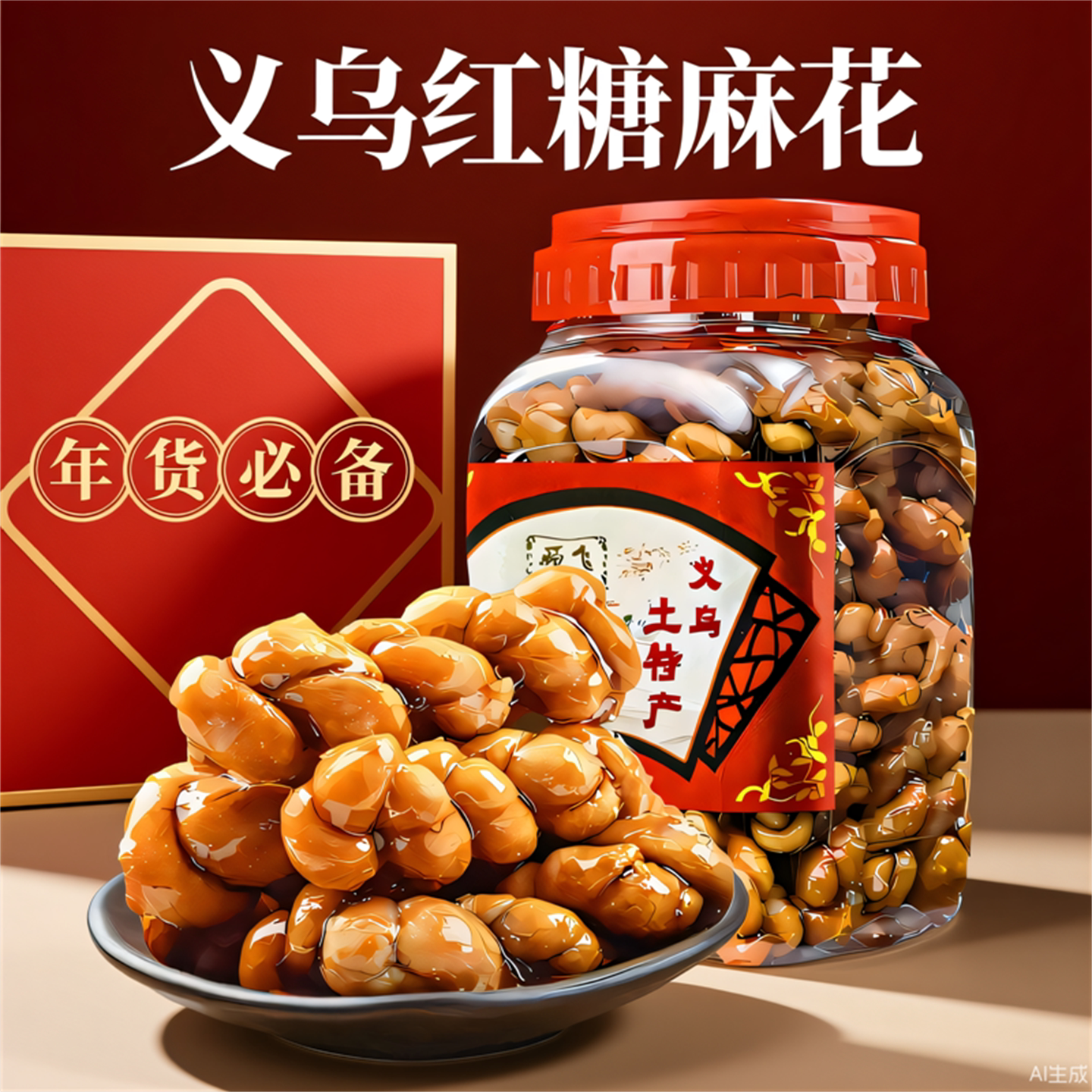 硕飞正宗义乌红糖麻花拉丝怀旧老式糕点独立包装特产零食年货送礼