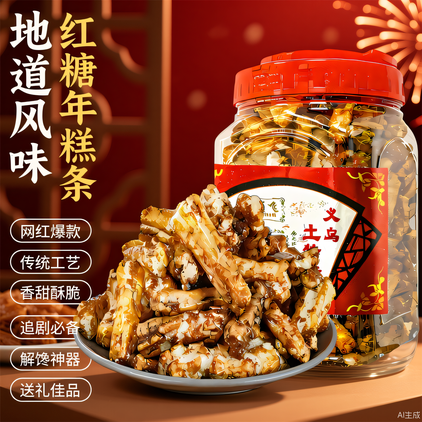 正宗红糖年糕罐装脏脏糕网红休闲零食营养酥脆滋补养生浙江土特产