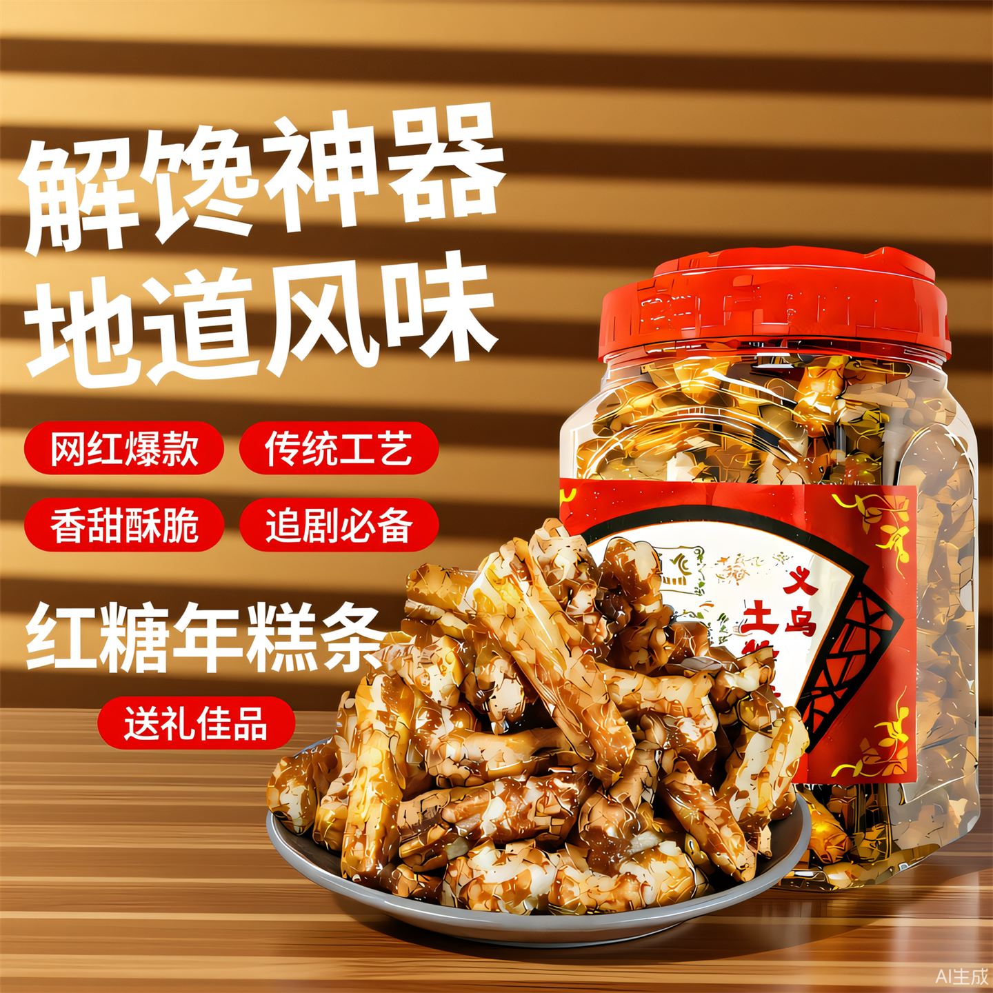 正宗红糖年糕罐装脏脏糕网红休闲零食营养酥脆滋补养生浙江土特产