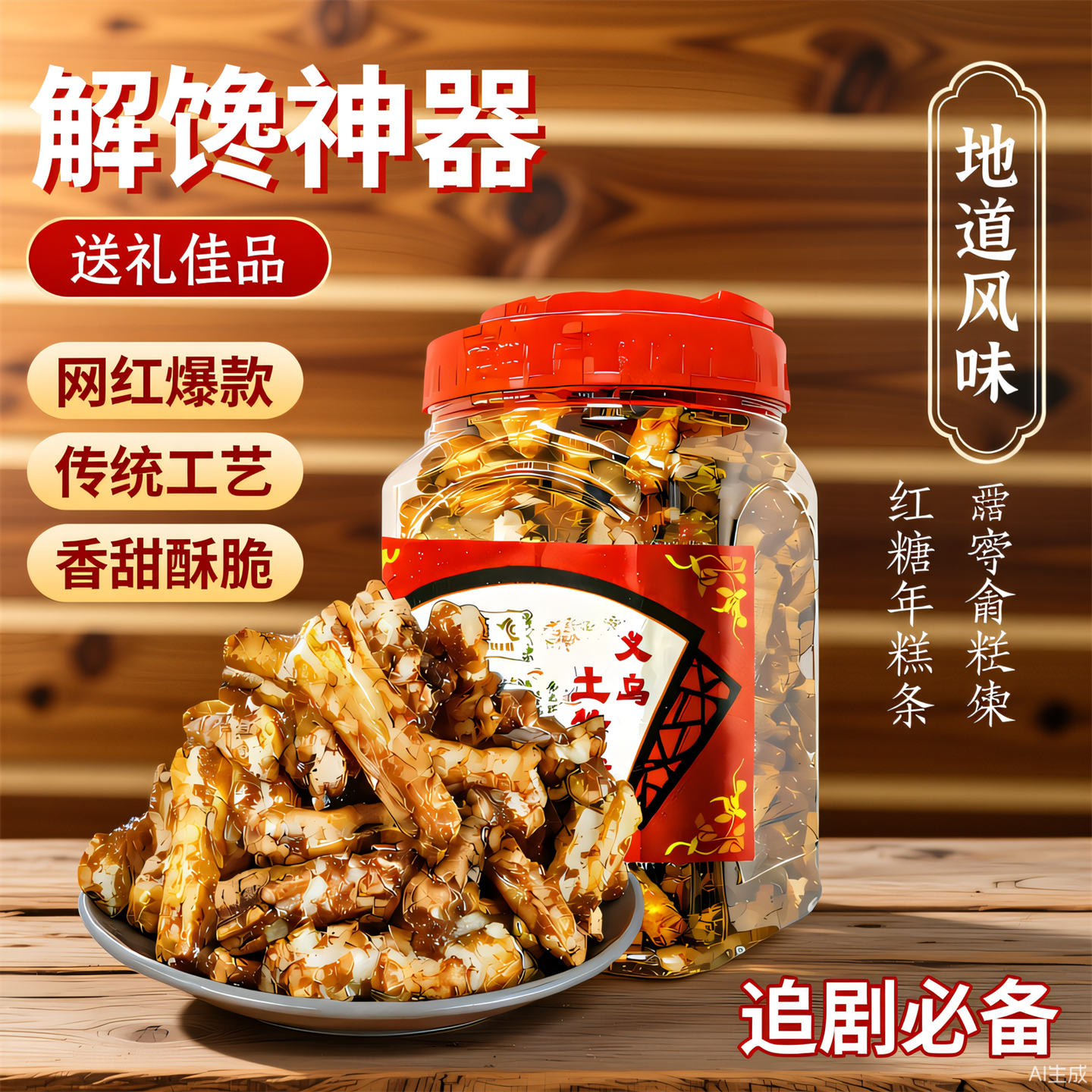 正宗红糖年糕罐装脏脏糕网红休闲零食营养酥脆滋补养生浙江土特产