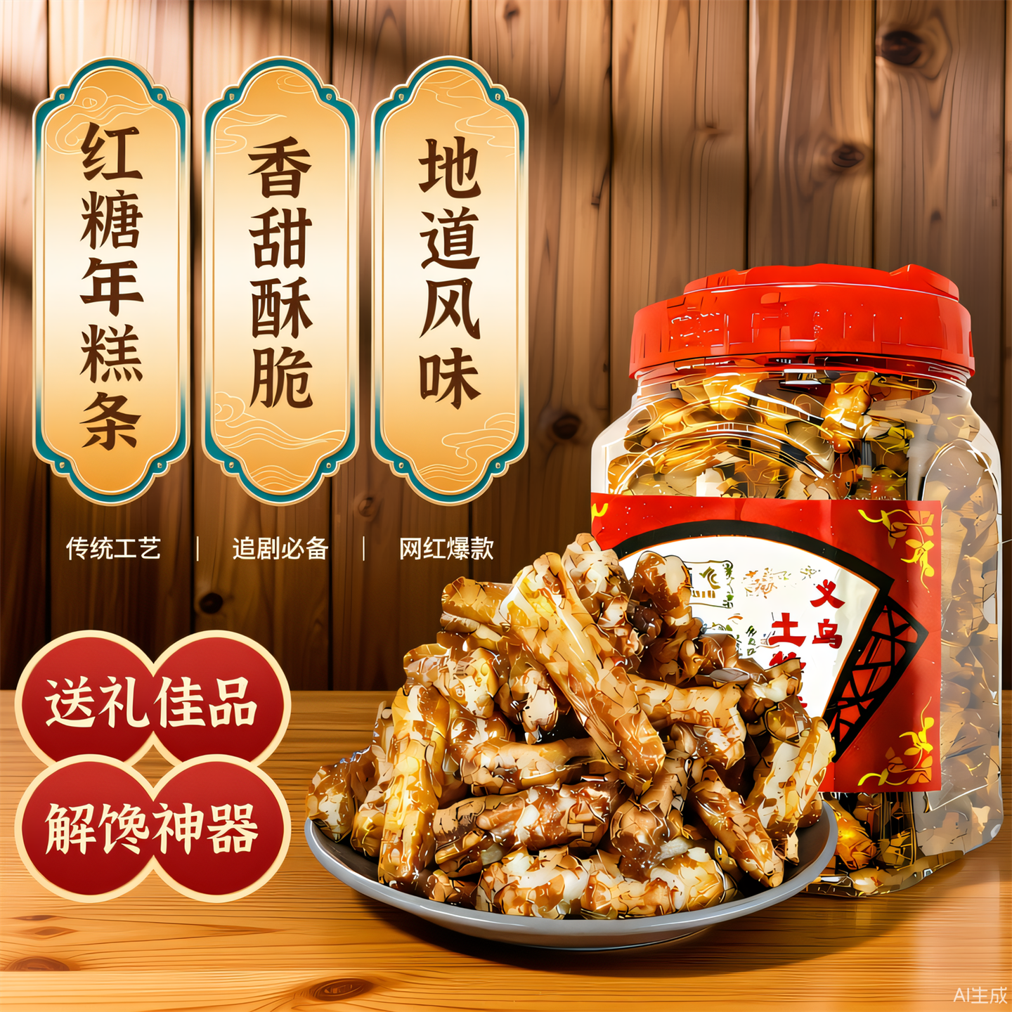 正宗红糖年糕罐装脏脏糕网红休闲零食营养酥脆滋补养生浙江土特产