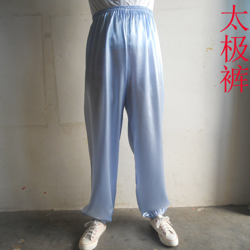 杭州丝绸太极裤武术练功裤 太极灯笼裤 瑜伽裤舞蹈裤 男女功夫裤