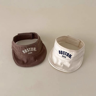 12月外出 空顶帽刺绣数字1630宝宝帽子防晒帽6 婴儿遮阳帽夏季 薄款