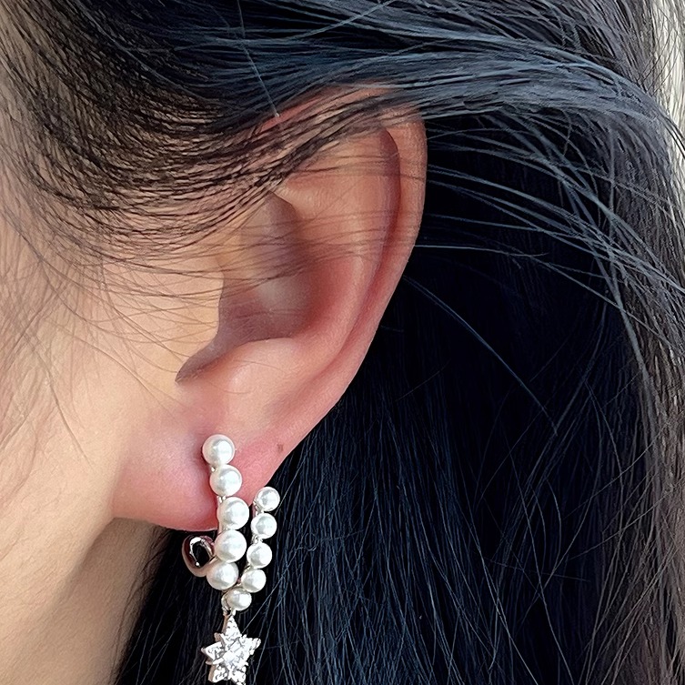 刘亦菲同款耳环女白月光珍珠耳钉S925纯银日常百搭宴会带钻气质