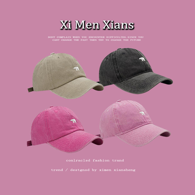 棒球帽水洗复古男女春夏帽子