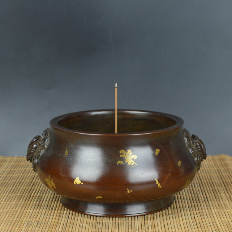 姑苏洒金纯精大号茶道仿古铜香炉