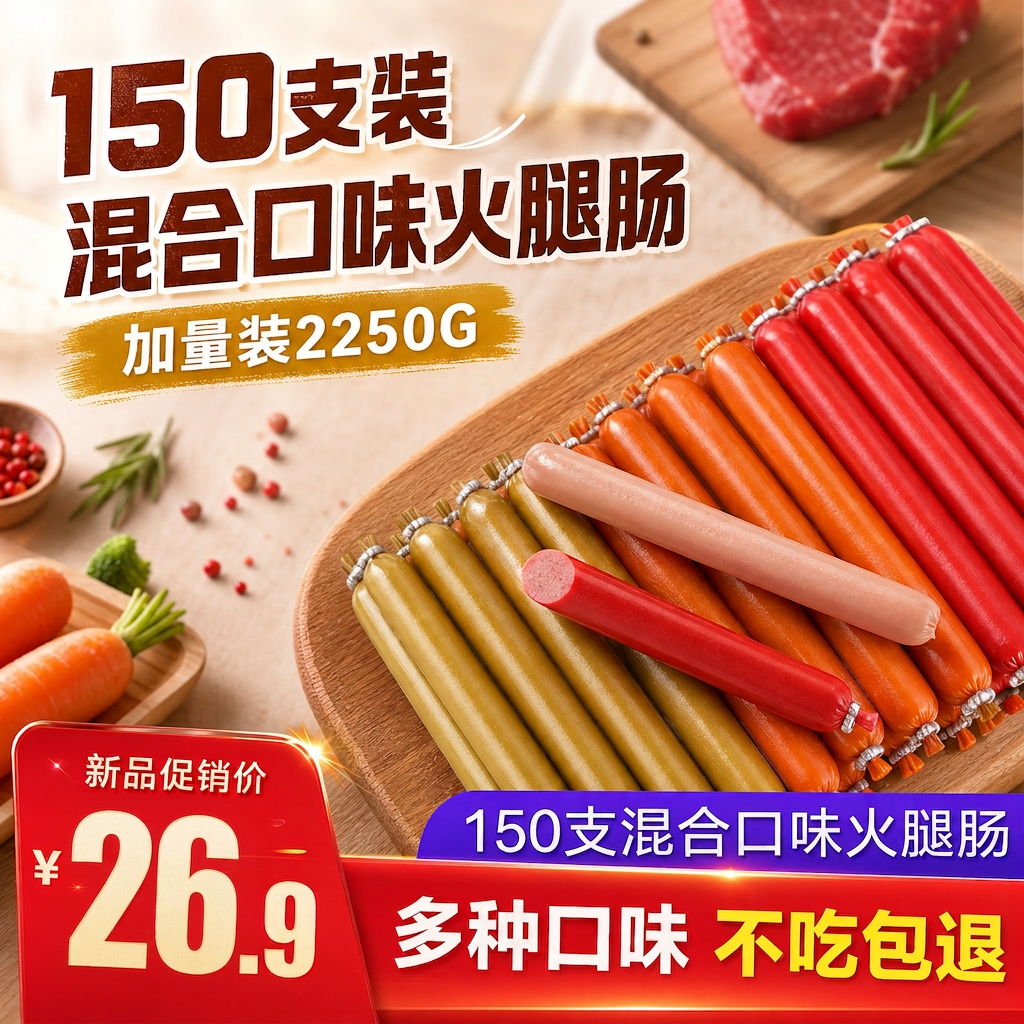 火腿肠狗狗专用150根整箱批发宠物狗零食火腿肠幼犬训练奖励零食