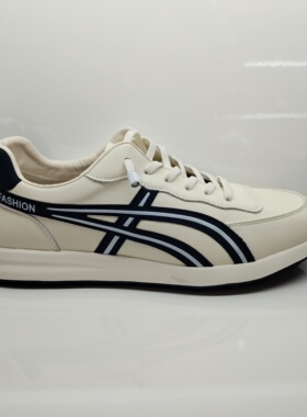 真皮男式春秋款休闲鞋83017牛皮系带轻便舒适厚底健步运动单鞋