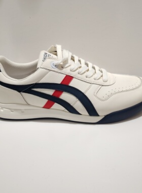 男式真皮休闲鞋83033牛皮系带超轻厚底舒适潮鞋2026年新款春秋鞋