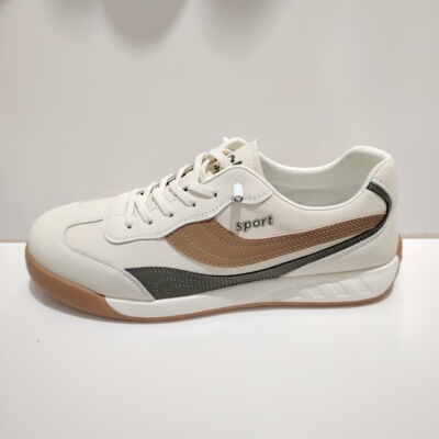 男式真皮休闲鞋83056牛皮系带轻便厚底板鞋2026年新款健步单鞋