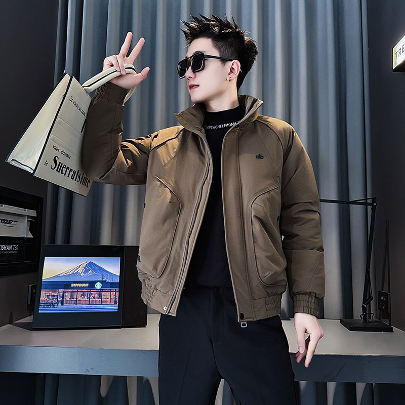 CF149-P138控178社会小伙店主风棉衣外套潮流棉服男棉袄黑,男装棉衣,电商A343