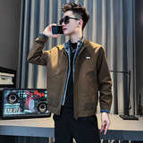 JK216-P108控148秋冬新款社会小伙假两件拼牛仔夹克男外套红，男装工装外套，电商A343