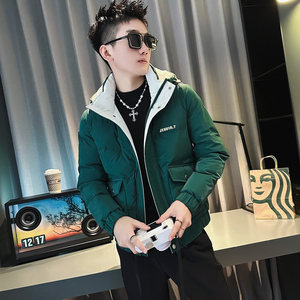 CF75-P138 控178 社会小伙ins连帽衣外套修身服男 白3图片