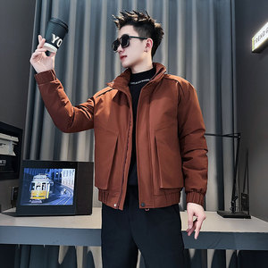 CF146-P138 控178 社会小伙店主风棉衣外套潮流棉服男 橘红图片