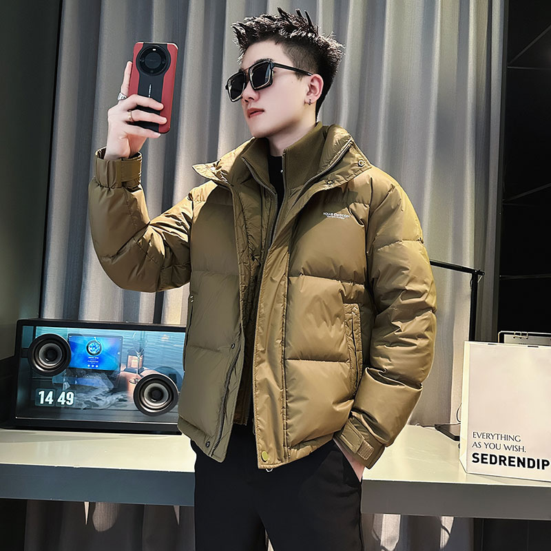 CF87-P148控198社会小伙假两件羽绒衣外套潮流羽绒服男黑1,男装羽绒服,电商A343