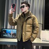 CF87-P148控198社会小伙假两件羽绒衣外套潮流羽绒服男黑1，男装羽绒服，电商A343