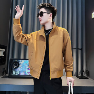 JK209-P98 控138 春季新款社会小伙潮店主风夹克男外套 卡其2图片