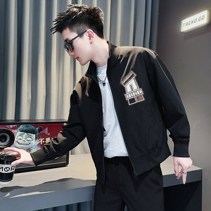 JK200-P98 控138 春季新款社会小伙潮店主风夹克男外套 黑1图片