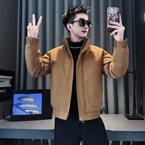 CF159-P138 控178 社会小伙店主风棉衣外套潮流棉服男棉袄 咖图片