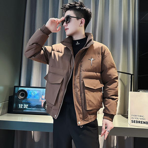 CF98-P138 控178 社会小伙立领棉衣外套潮流棉服男 绿1图片