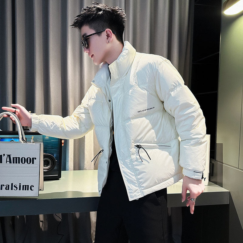 CF86-P148控198社会小伙立领ins棉衣外套潮流羽绒服男白2，男装羽绒服，电商A343