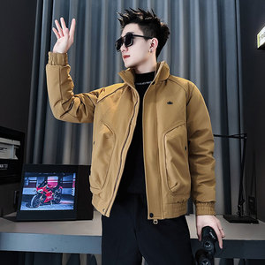 CF149-P138 控178 社会小伙店主风棉衣外套潮流棉服男棉袄 黄图片