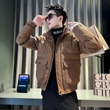 CF108-P138控178社会小伙店主风棉衣外套潮流棉服男黑3，男装棉衣，电商A343