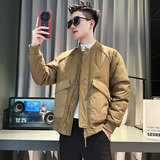 CF89-P138控178社会小伙假棒球领棉衣外套潮流棉服男卡2，男装棉衣，电商A343